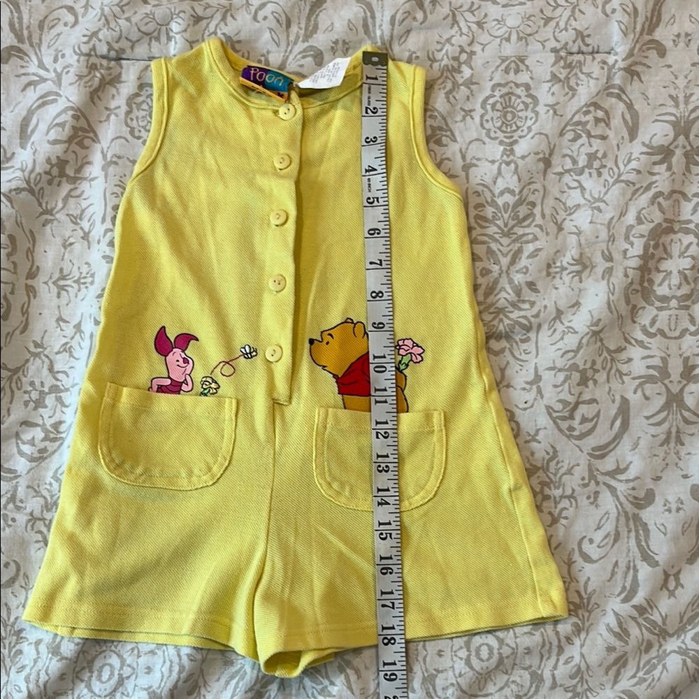 Yellow Sleeveless Romper with Winnie the Pooh and Piglet - Picture 6 of 7